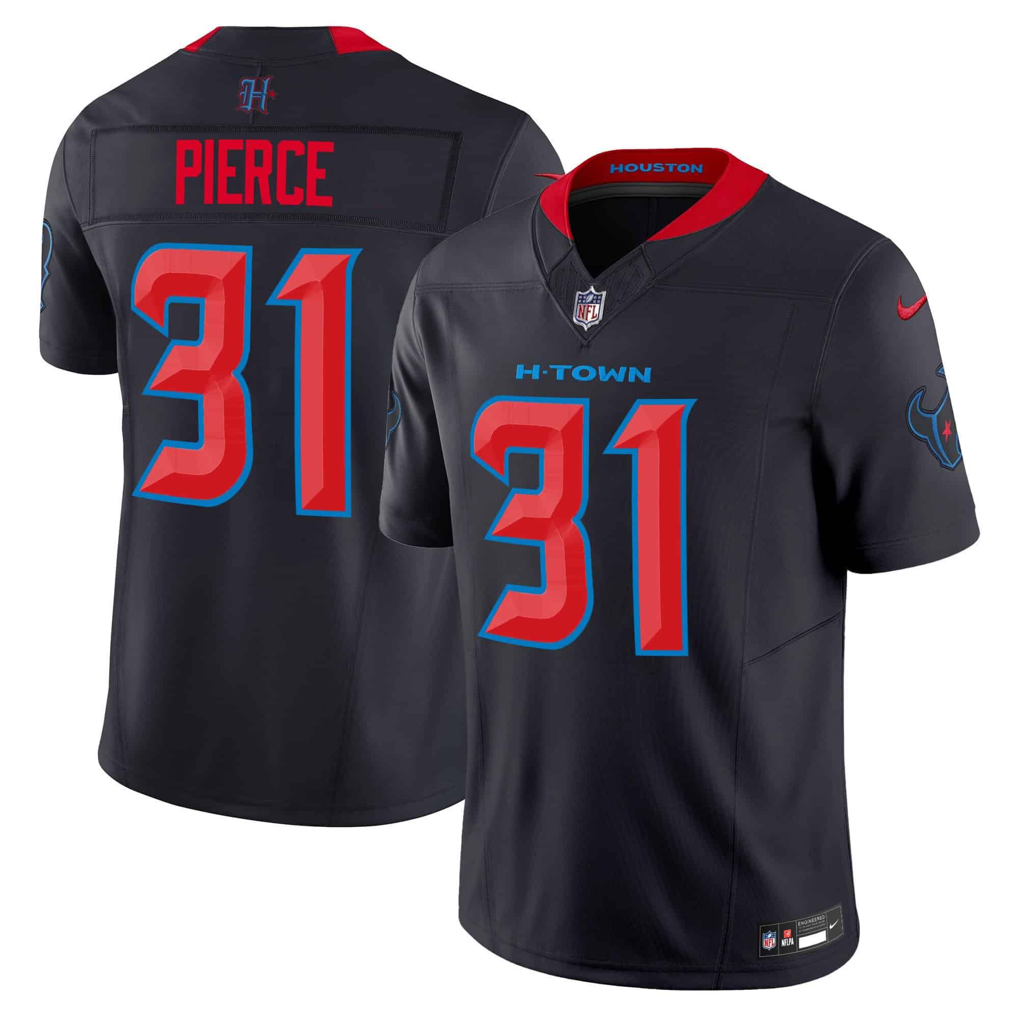 Men Houston Texans #31 Pierce Black 2024 Nike Vapor Limited NFL Jersey